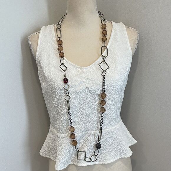 Geometric Crystal necklace - Picture 2 of 3